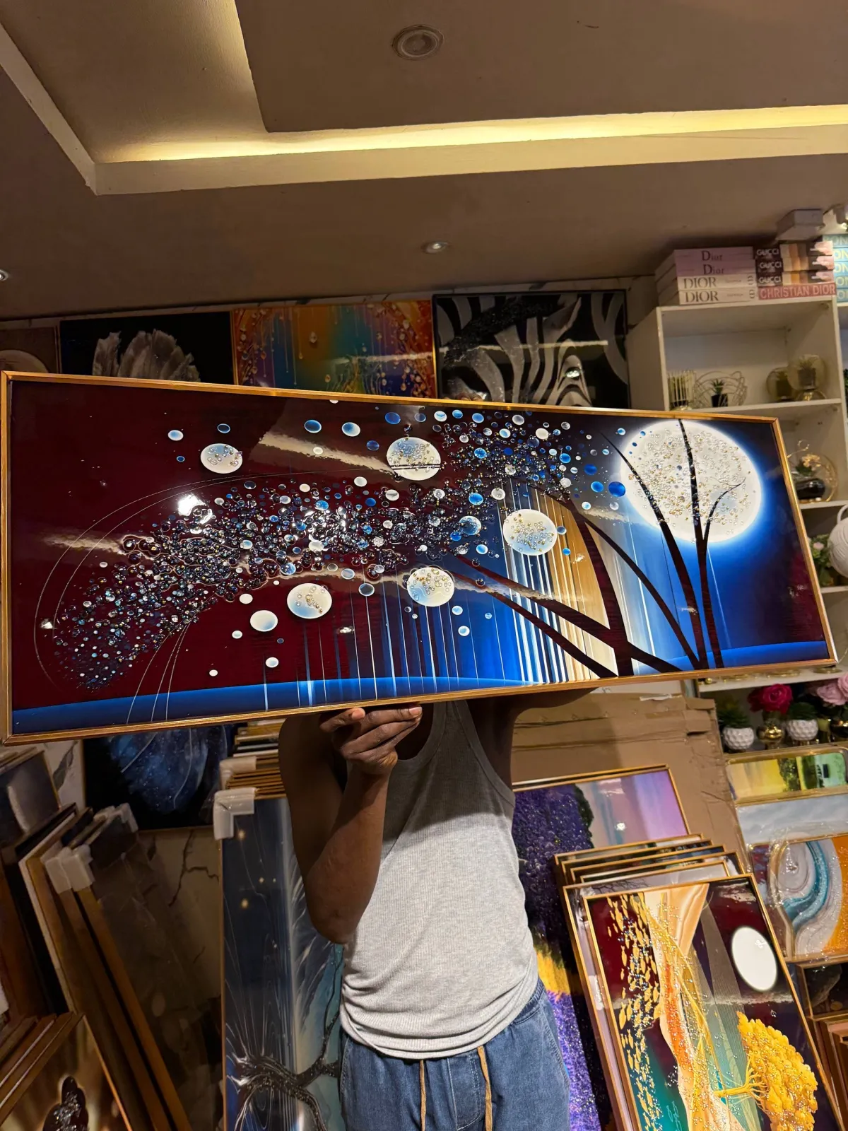 Luxury Crystal Wall Acrylic Painting - Image 1