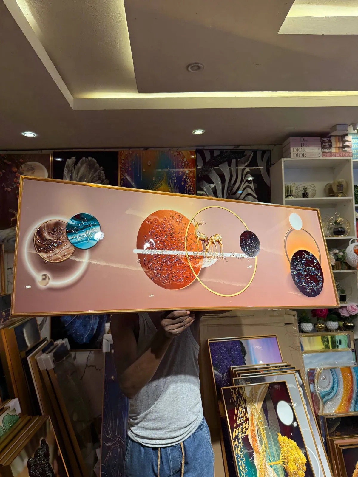 Luxury Crystal Wall Acrylic Painting - Image 4