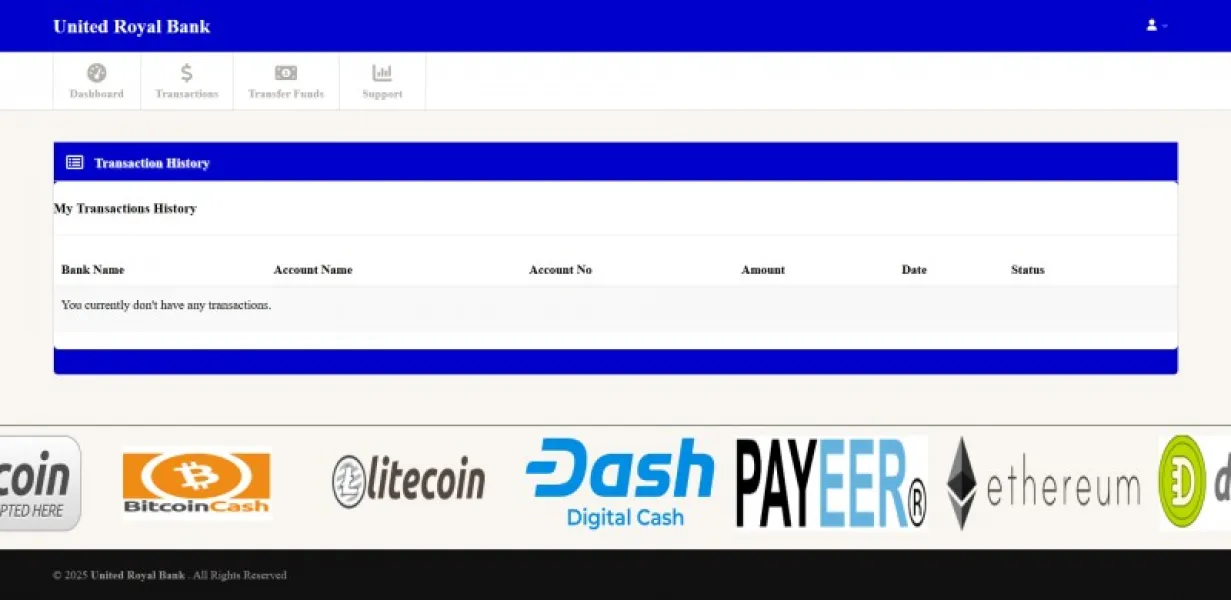 US OLD CAB BANKO Online Banking PHP Script