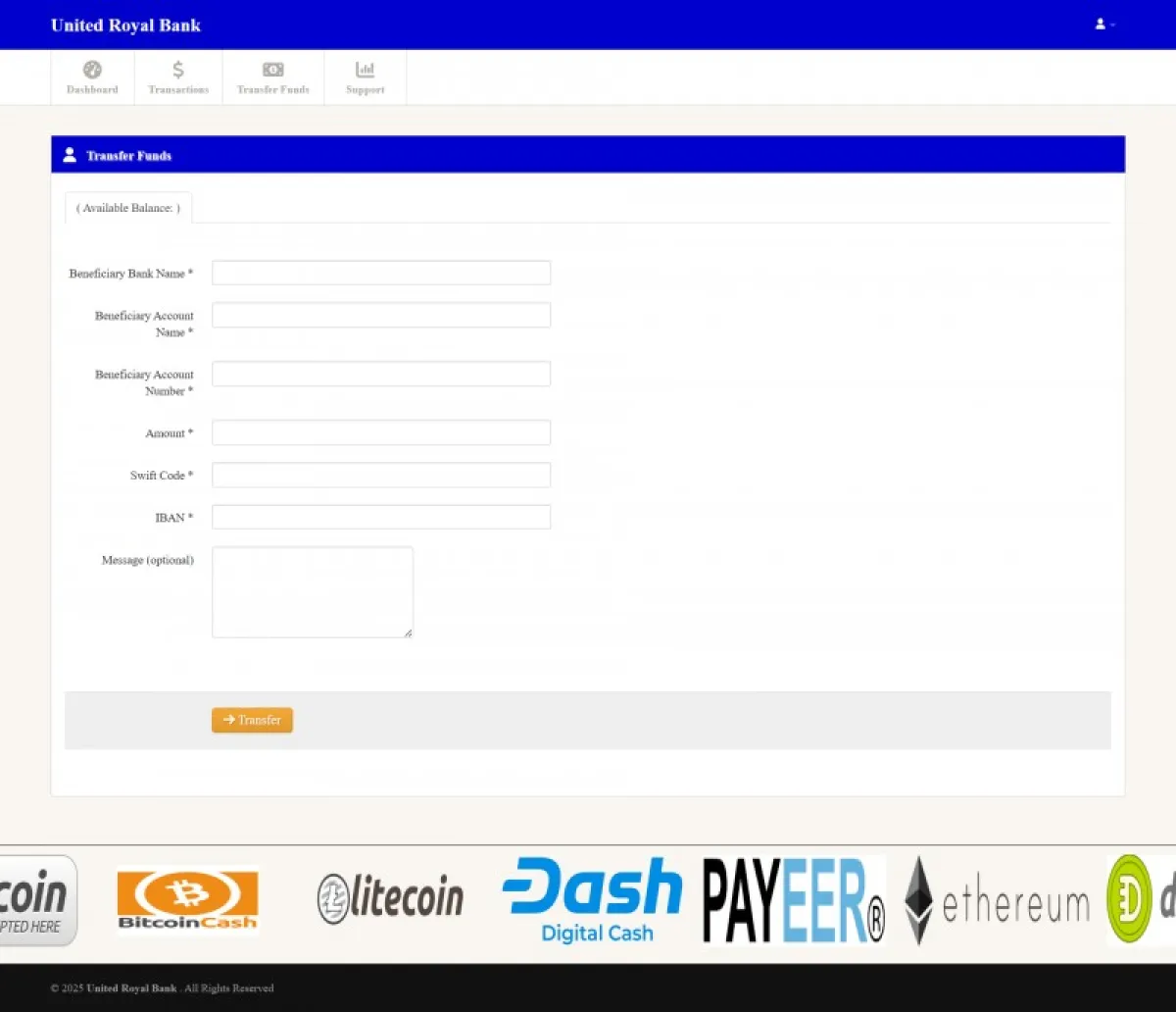 US OLD CAB BANKO Online Banking PHP Script - Image 2