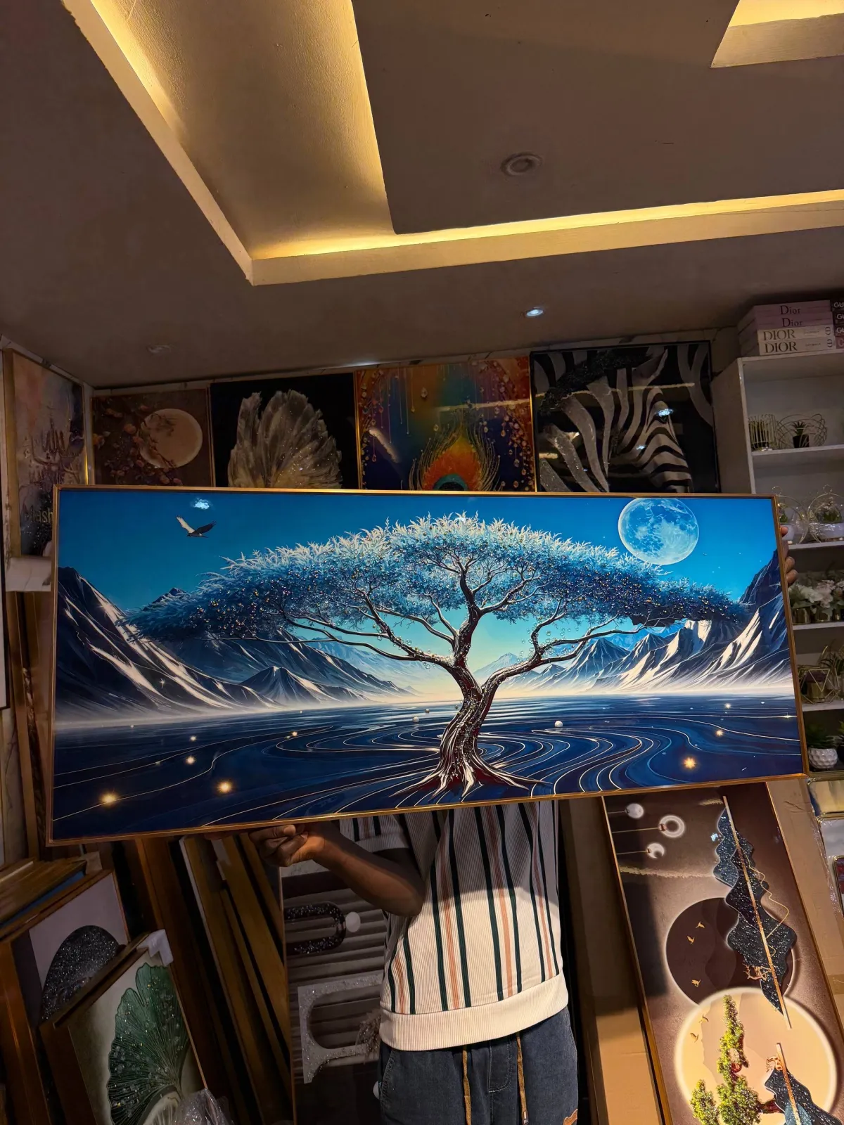 Luxury Crystal Wall Acrylic stoned Art frame - Image 1