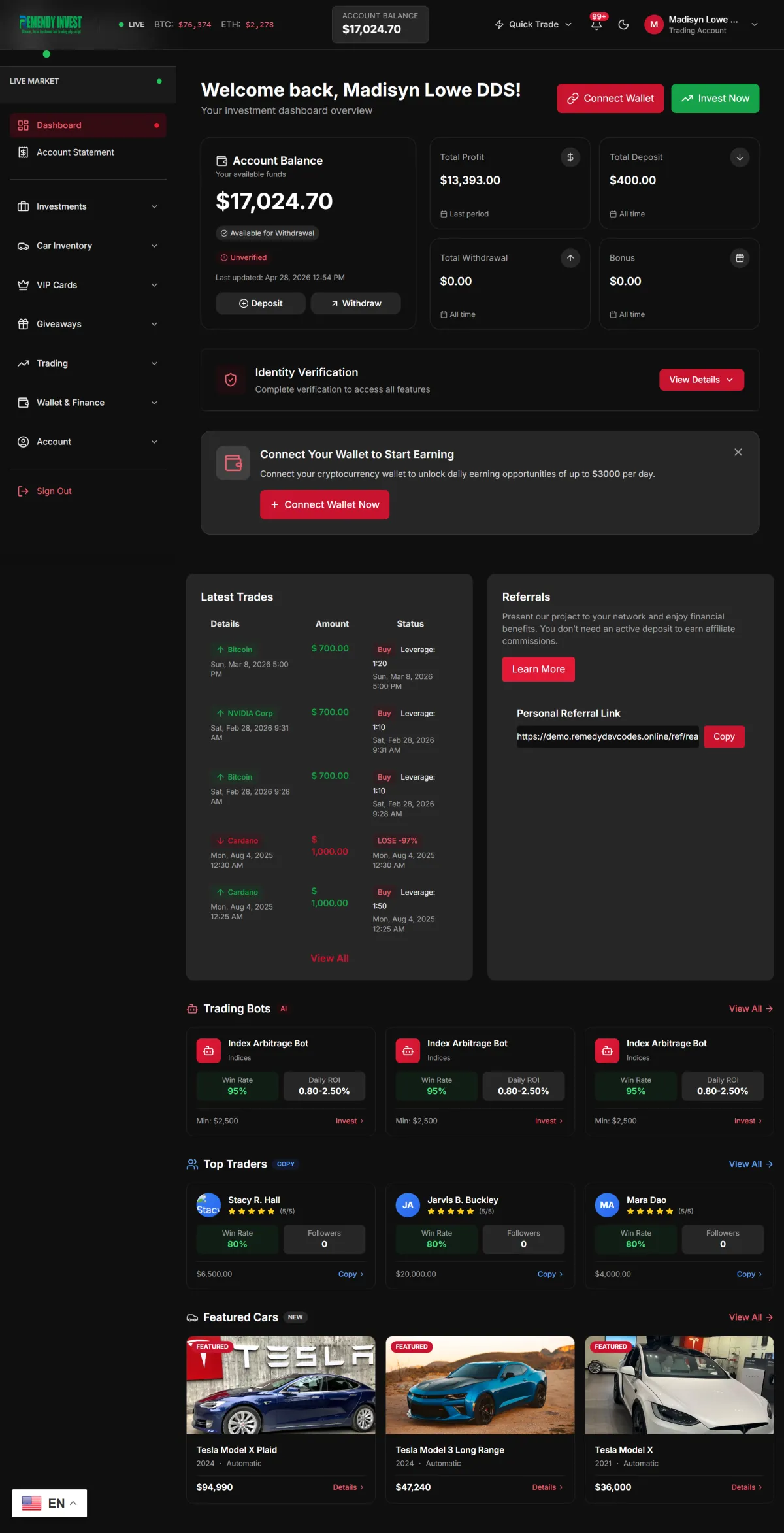 Hyperloop Capital Next-Gen Tesla Investment Platform PHP Script - Image 3