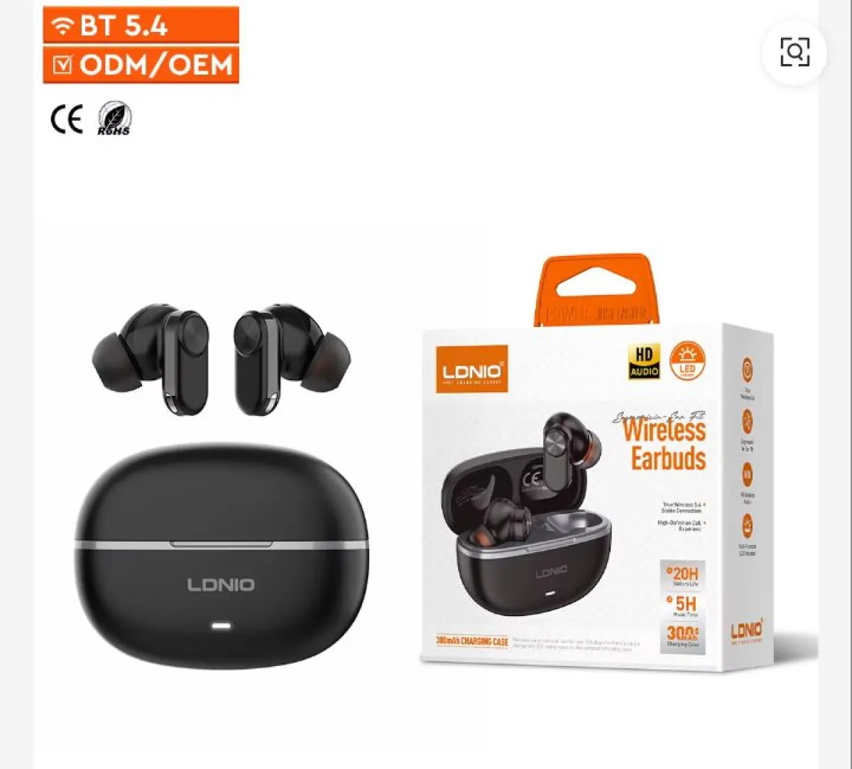 Original F9 Max Wireless Earbuds with Digital LED Case - Image 1