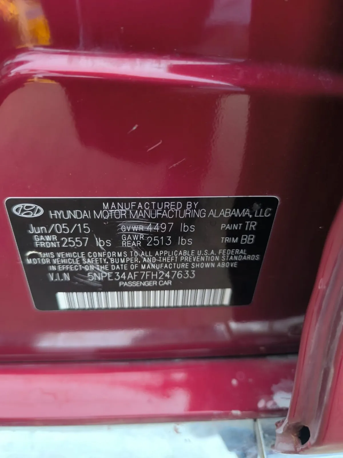 TOKUNBO HYUNDAI SONATA LIMITED 2015 MODEL FULL OPTION - Image 9