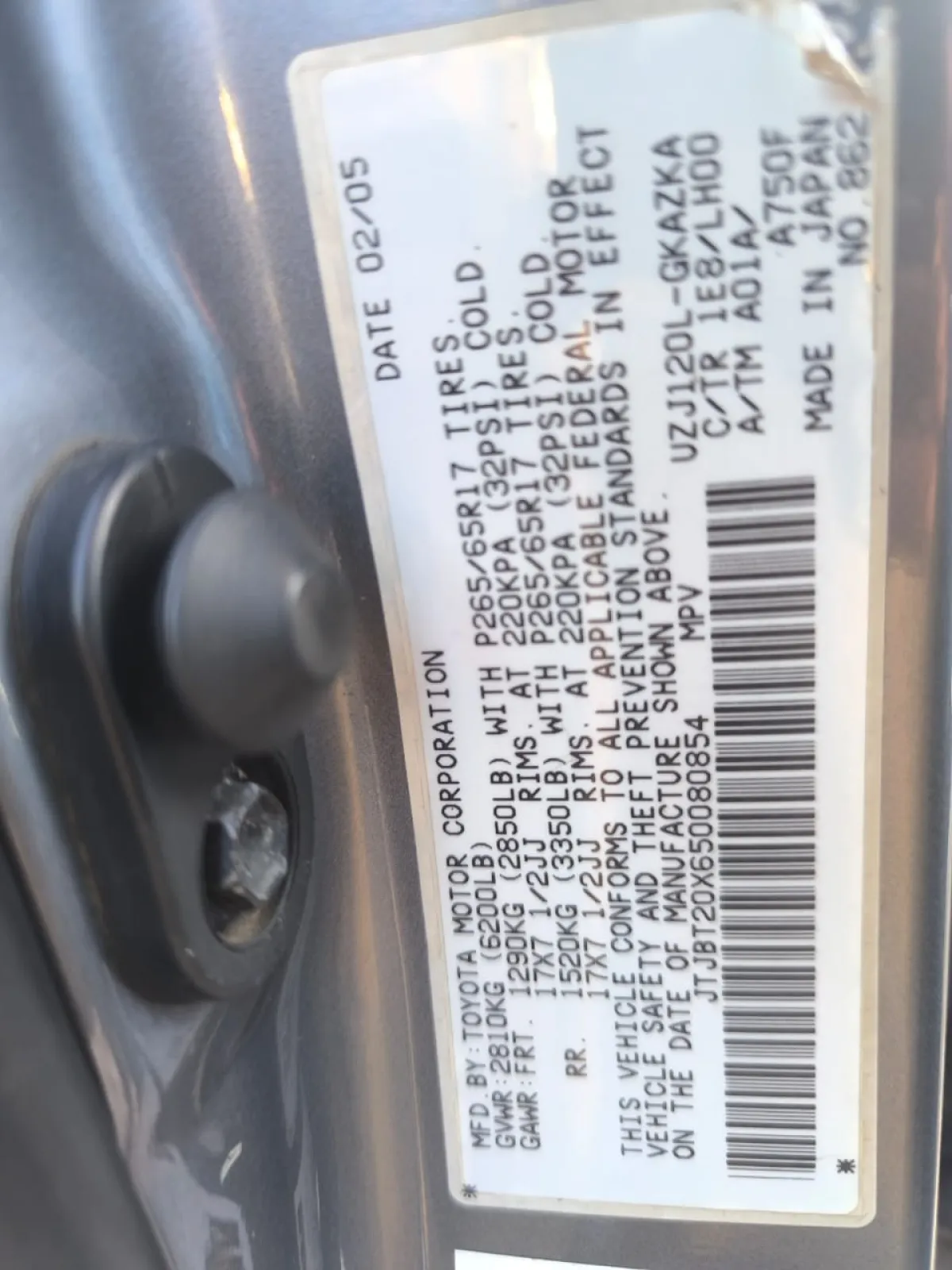 NEATLY USED LEXUS GX470 2005 MODEL - Image 8