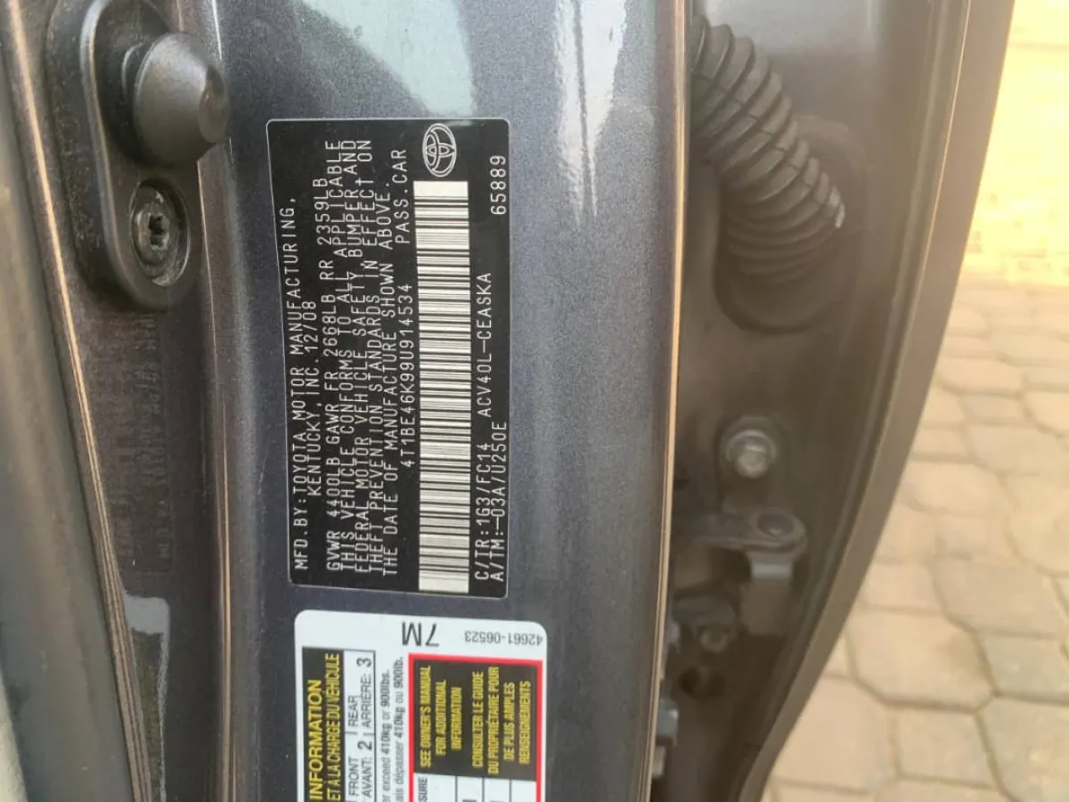 TOKUNBO TOYOTA CAMRY SE 2009 MODEL - Image 6