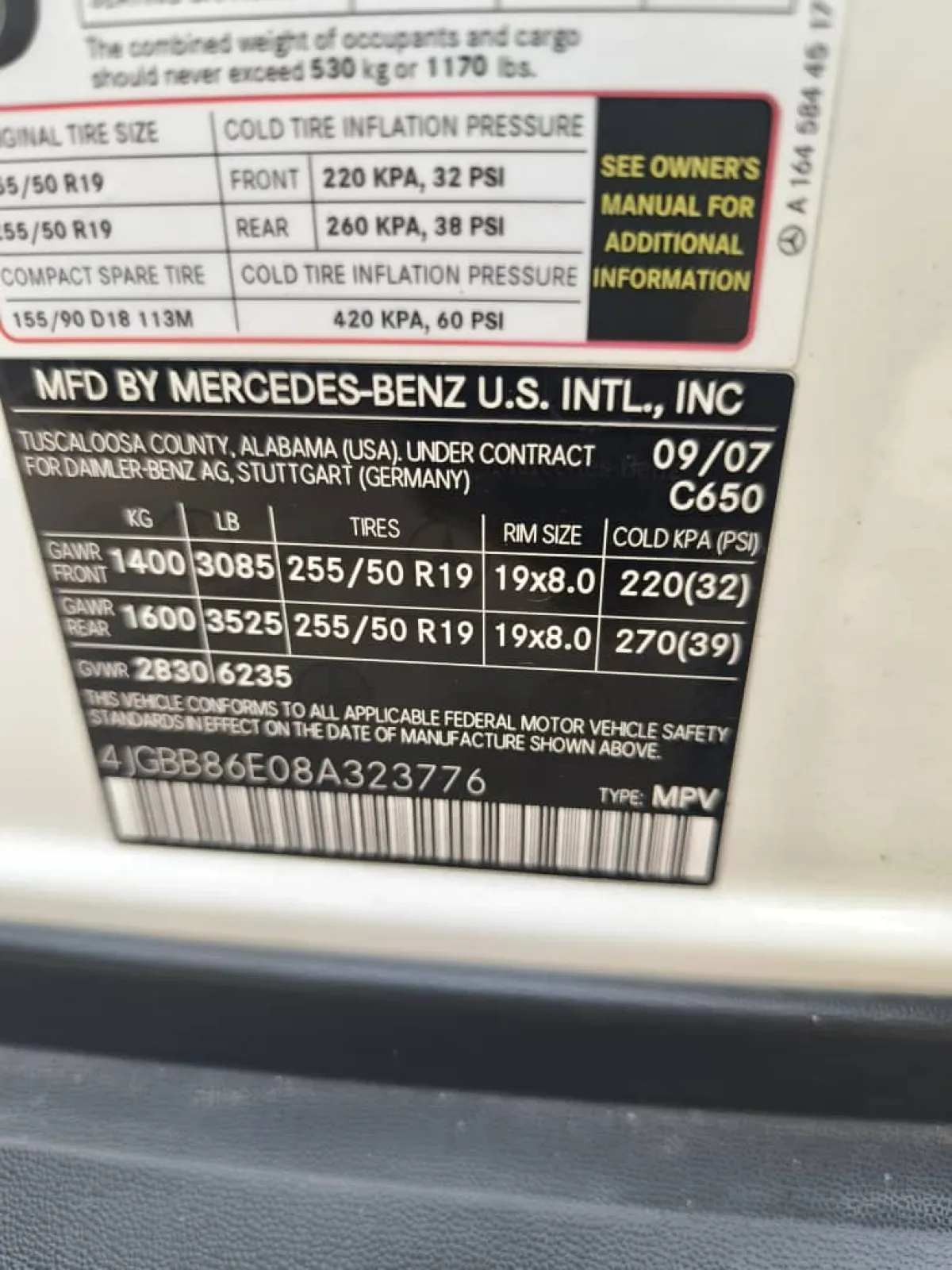 TOKUNBO MERCEDES BENZ ML350 4MATIC 2008 MODEL FULL OPTION - Image 8