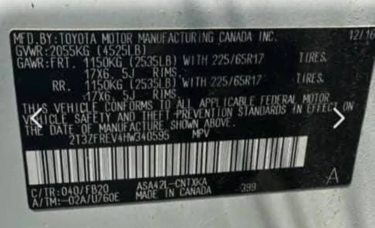 TOKUNBO TOYOTA RAV4 LE 2017 MODEL - Image 8