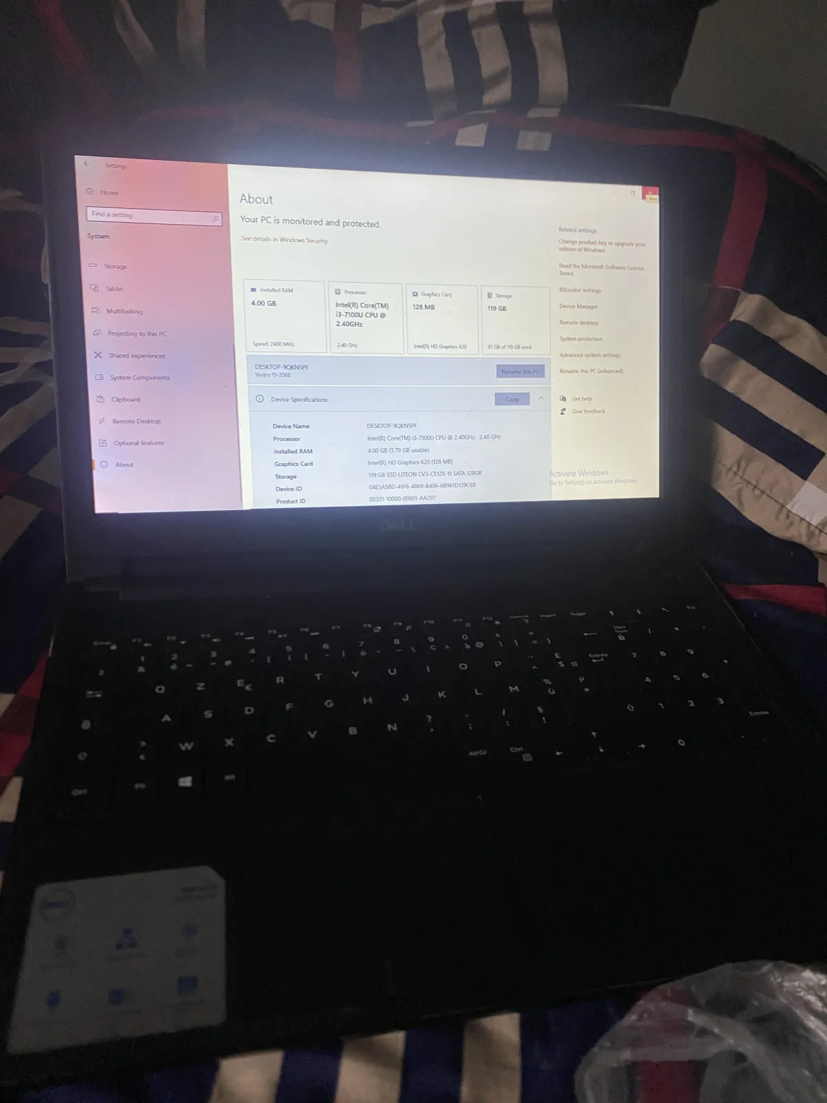 Laptop Dell Vostro 15 3568 4GB Intel Core i3 SSD 128GB - Image 7