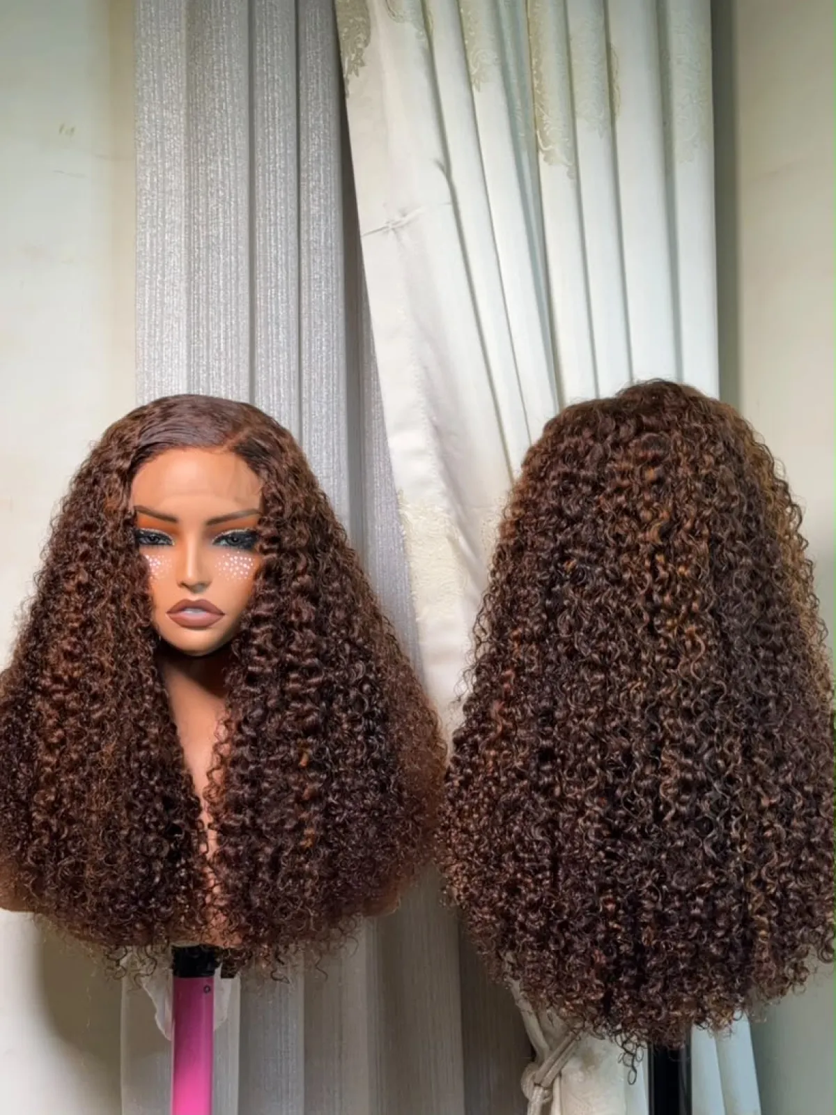 18inches 5x5 Closure SDD Pixxy Curls Piano wig - Image 2