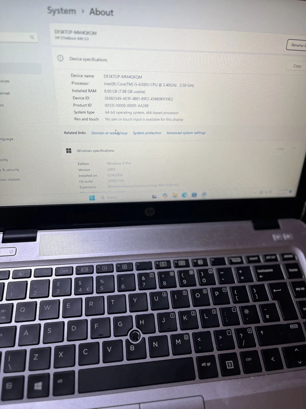 HP Elitebook 840 G3 - Image 4