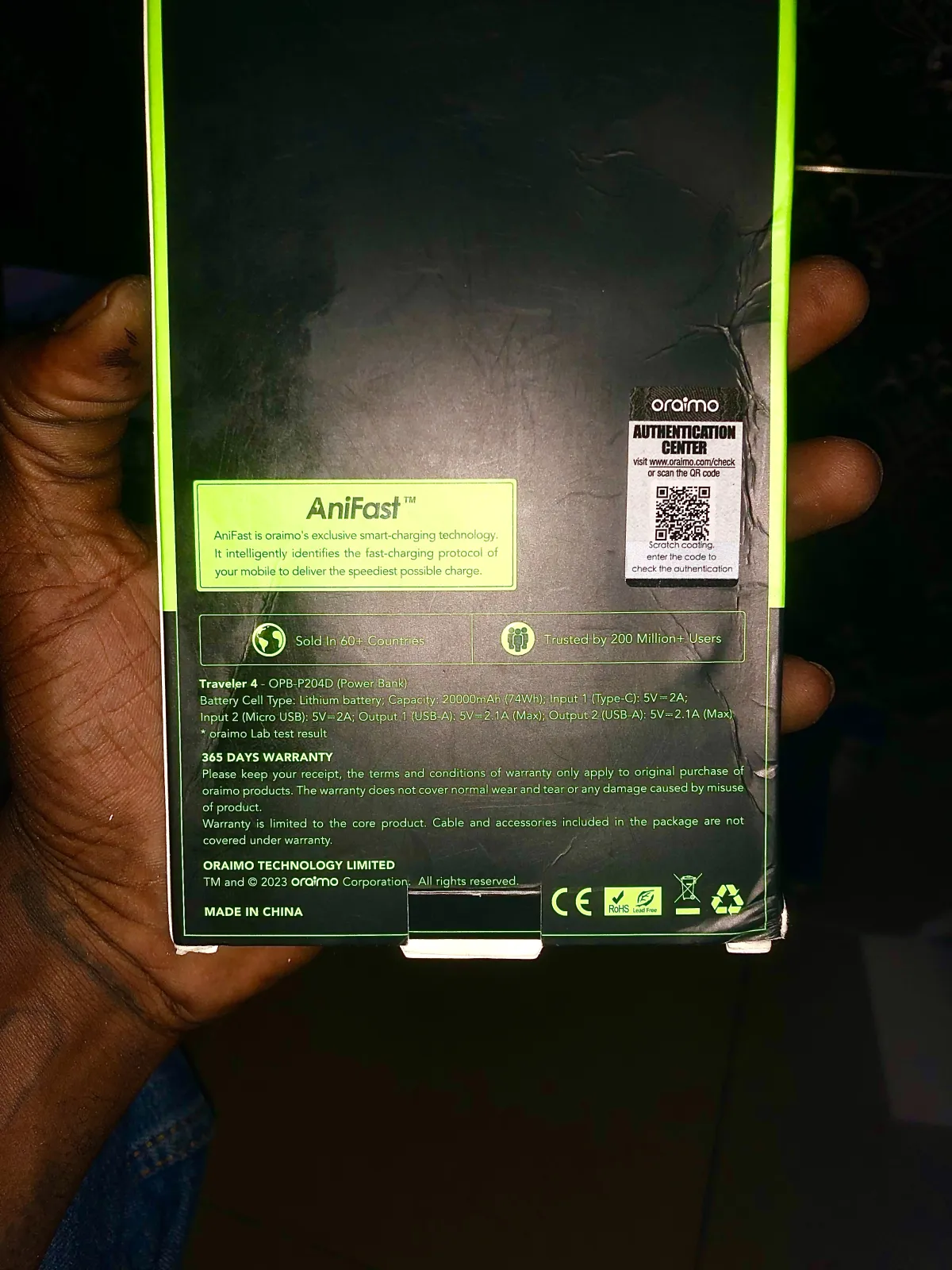 Oraimo 20, 000mah Power Bank - Image 4