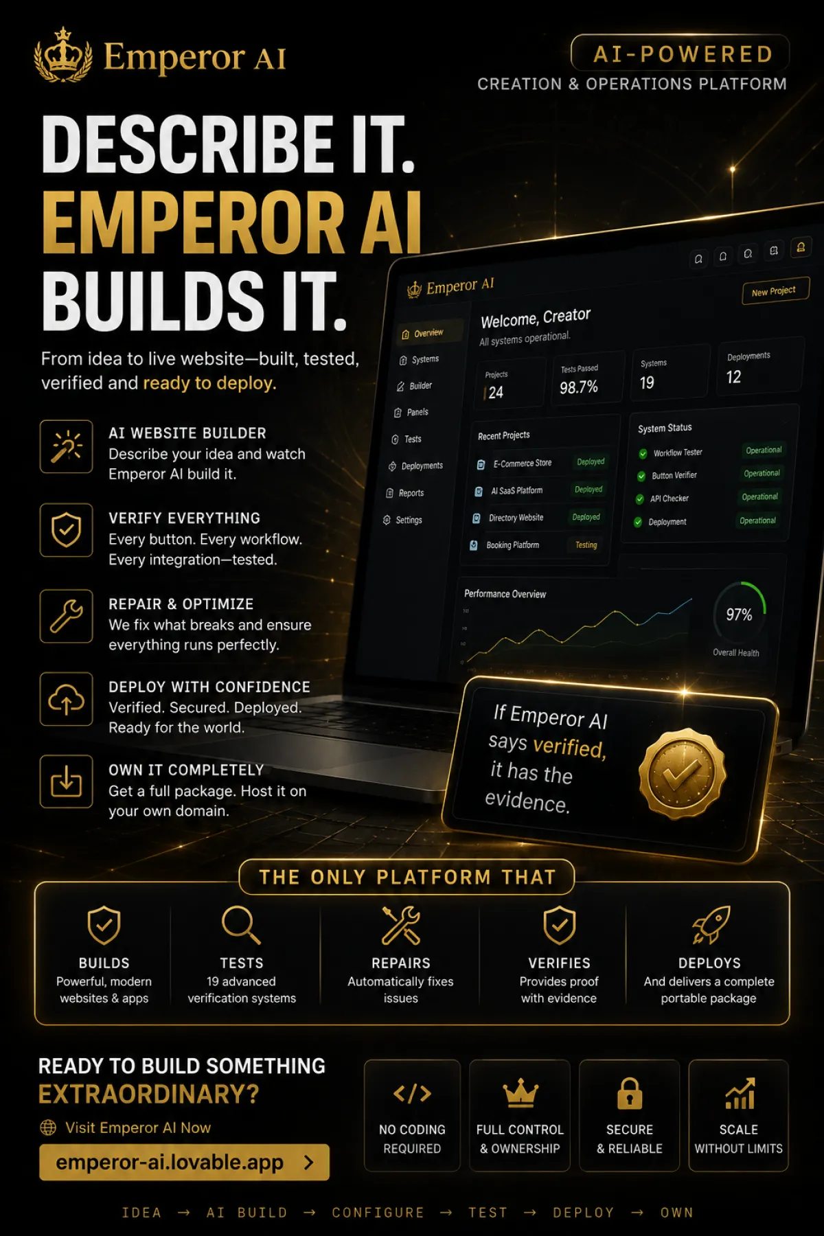 Emperor ai website for sale - Image 1