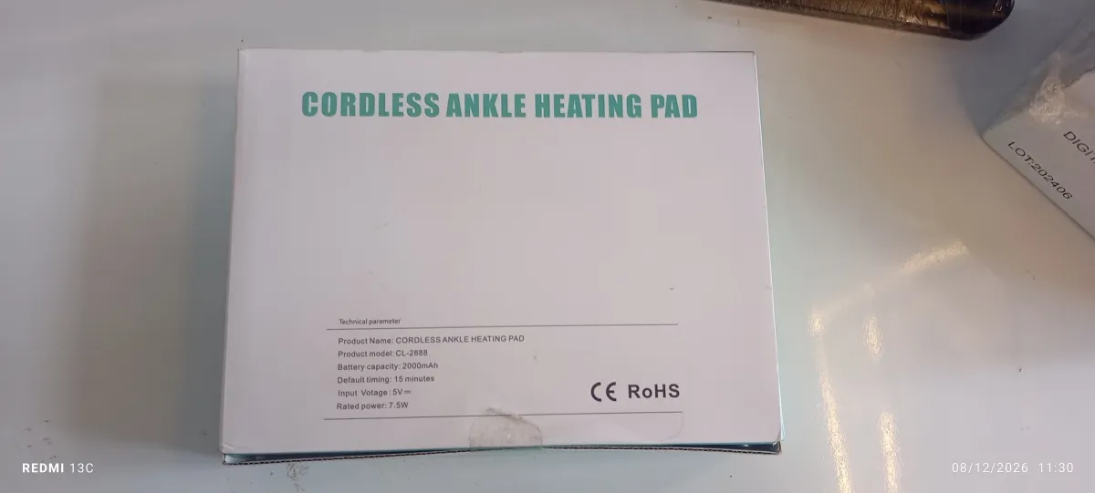Cordless ankle heating pad - Image 1