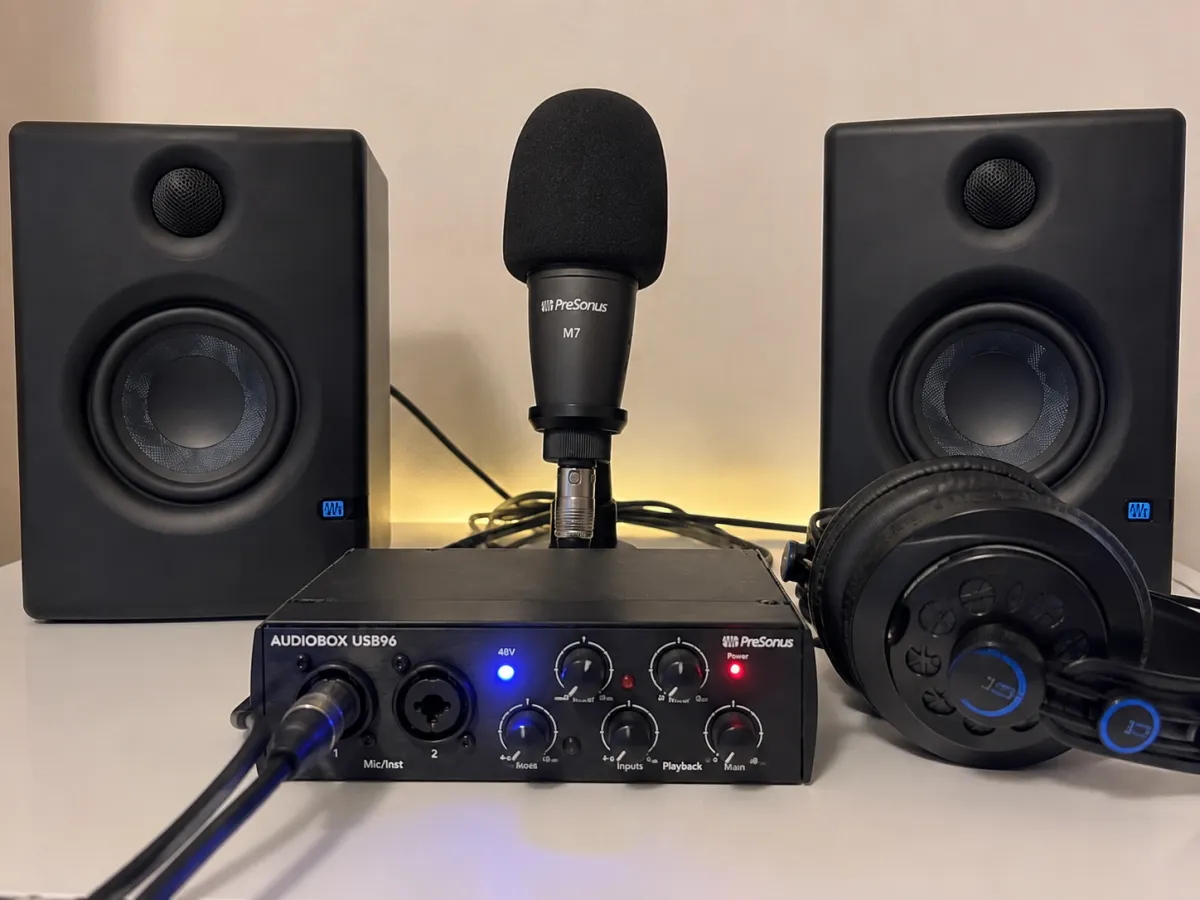 PreSonus AudioBox M7 Mic M-Audio BX5 Studio Setup - Image 3