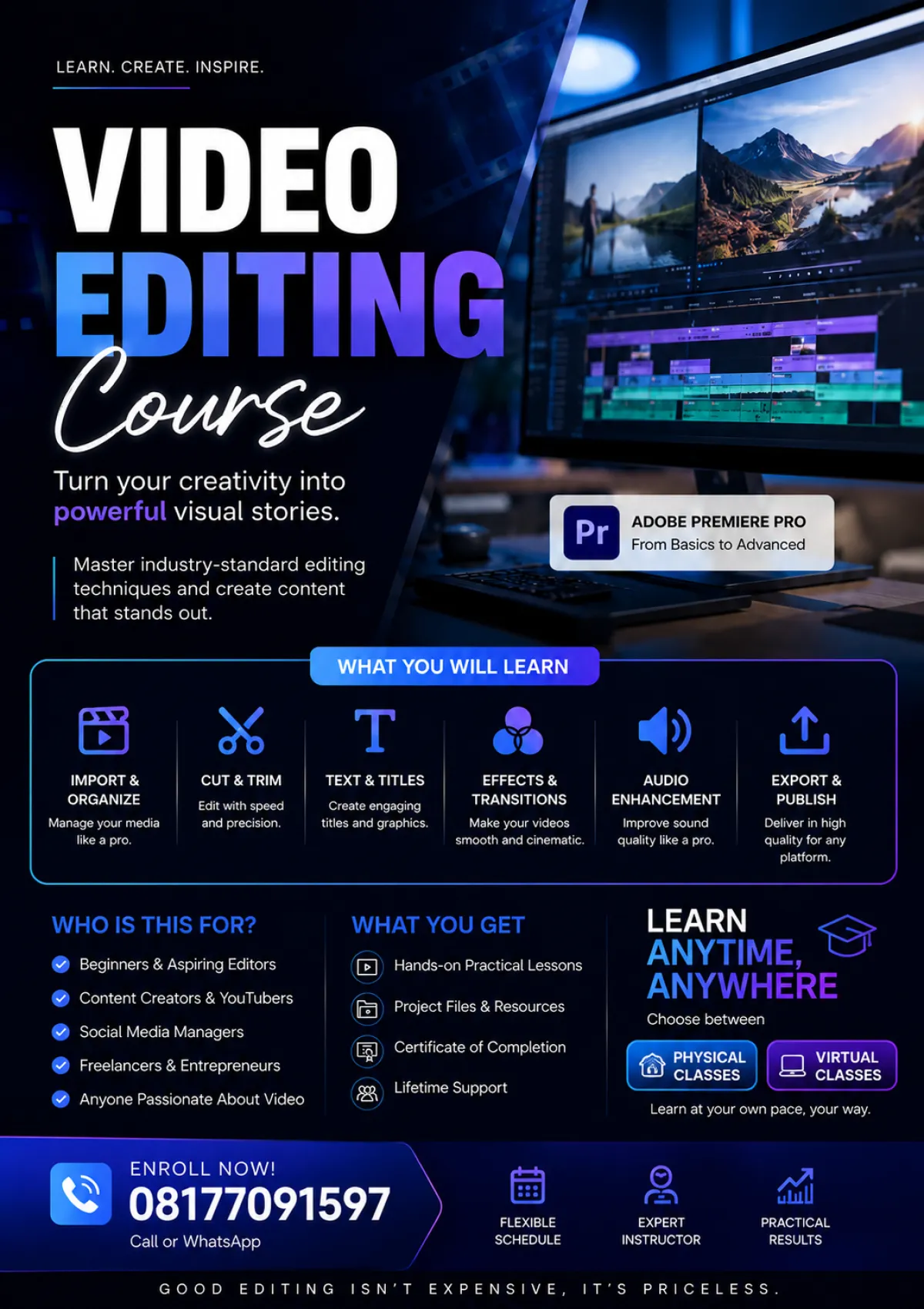 Learn professional video editing using Adobe premiere pro - Image 1