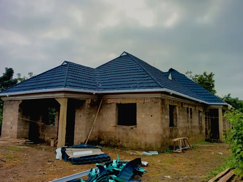 Blue black Bond Gerald roofing sheet