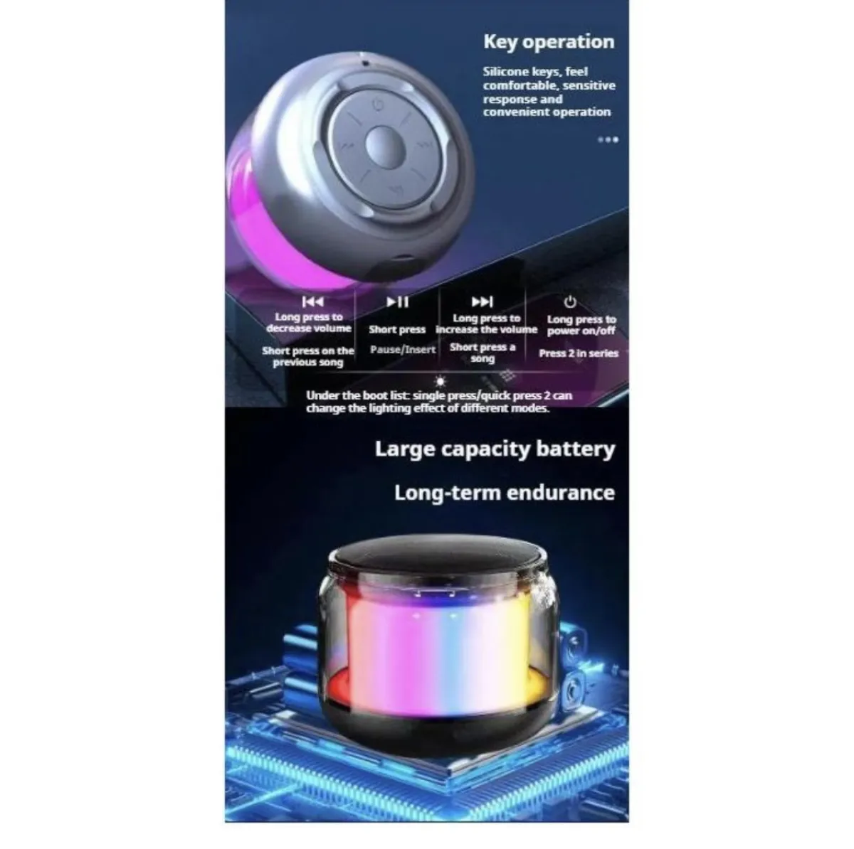 Bluetooth Long lasting battery Speaker - Small but Powerful - Image 7