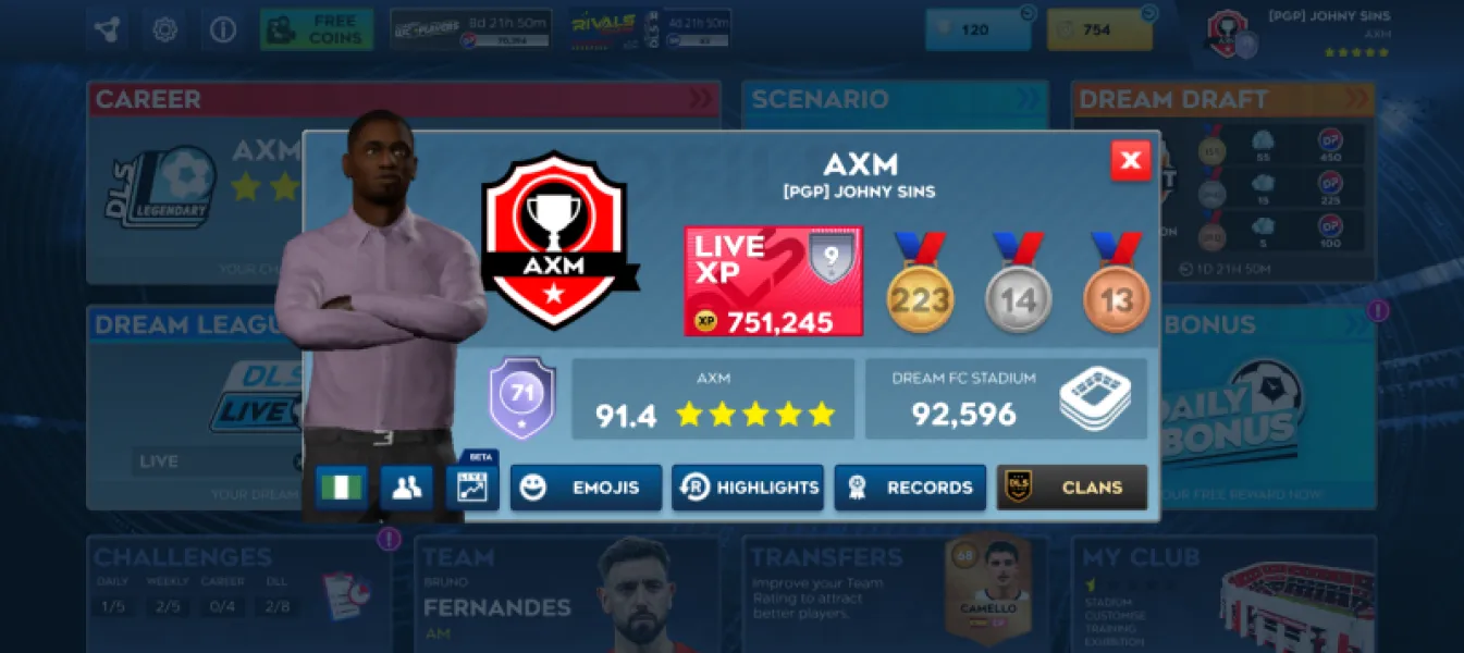 Dream league account