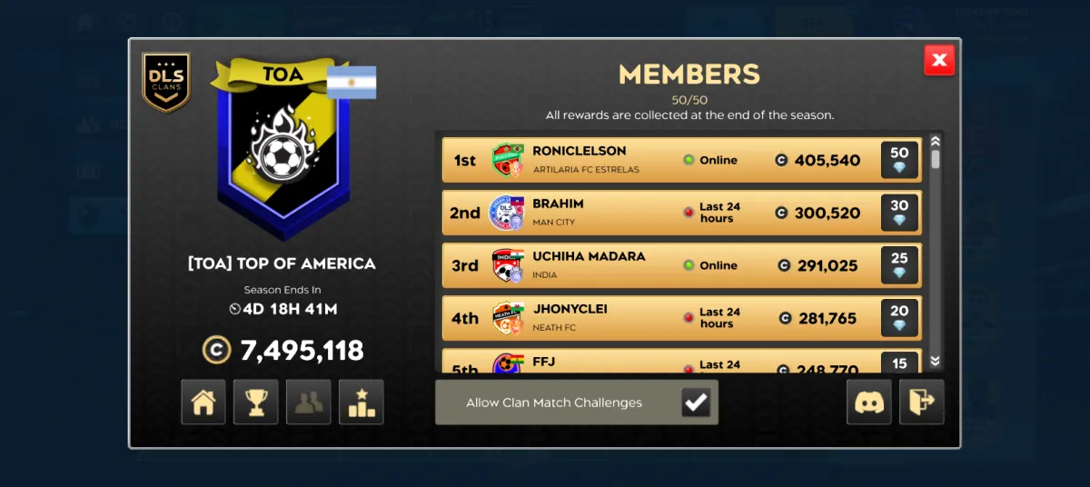 DLS Account 91. 8 Rating Strong Squad Cheap - Image 4