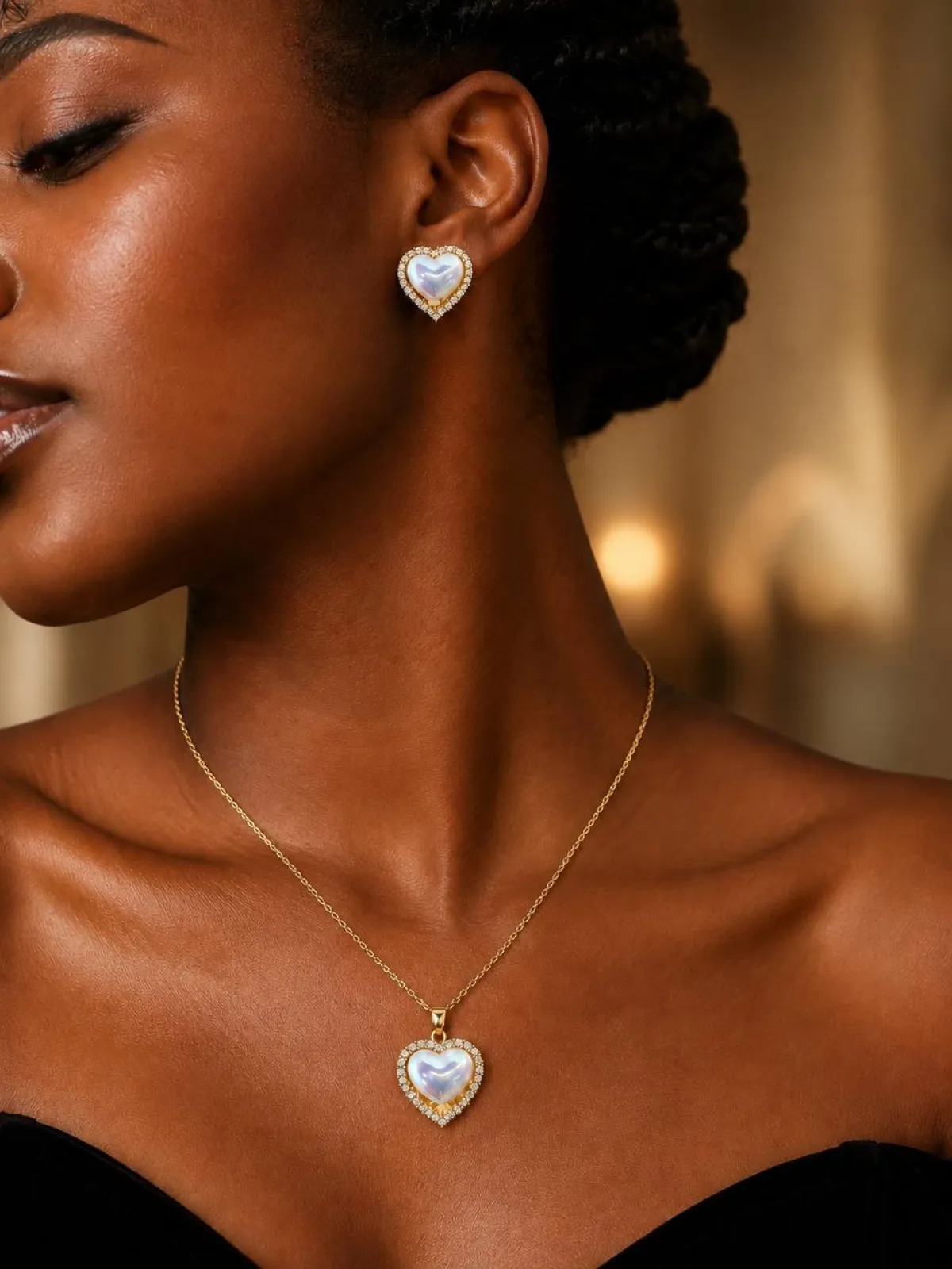 Steel necklace and earrings sets - Image 4