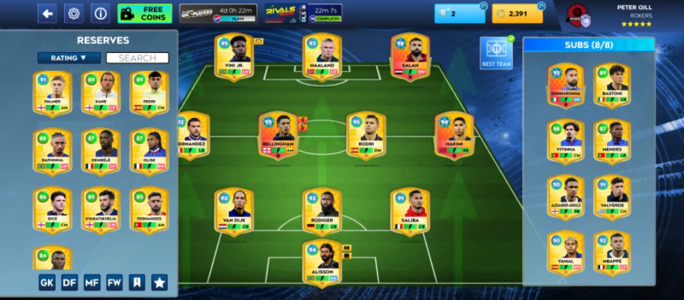 DREAM LEAGUE SOCCER ACCOUNT