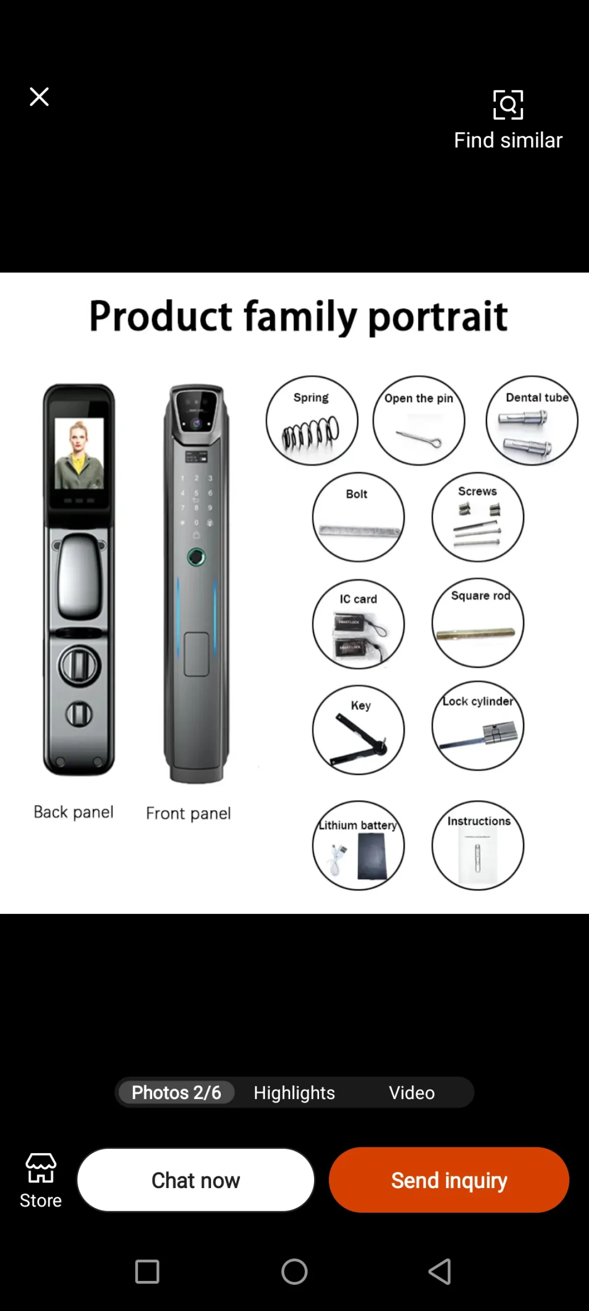 SMART SECURITY DOOR LOCK RECHARGEABLE - Image 1