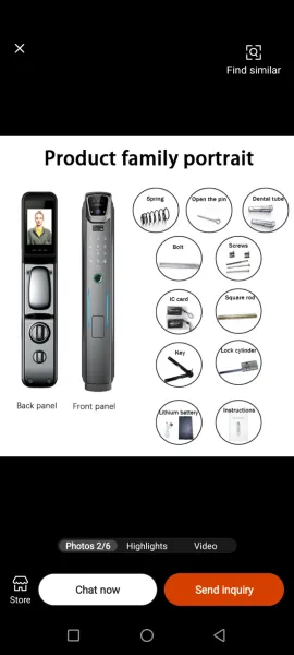 SMART SECURITY DOOR LOCK RECHARGEABLE