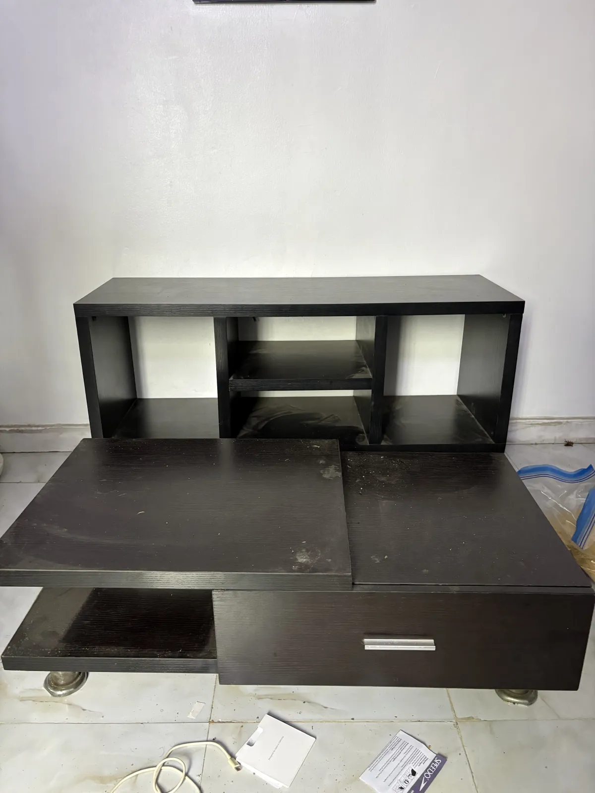 Black Wooden Center Table - Image 3