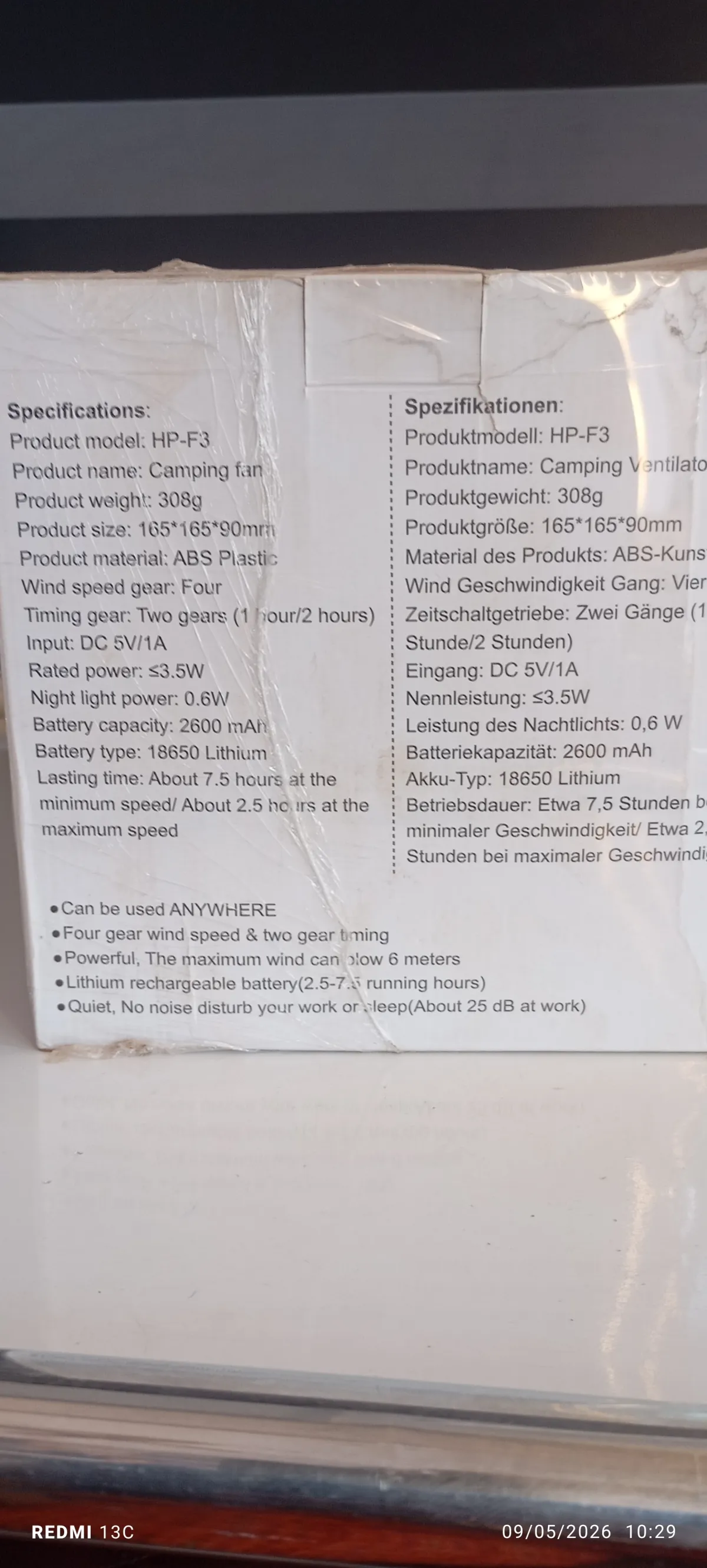 Cozil Camping Desk Fan - Image 4