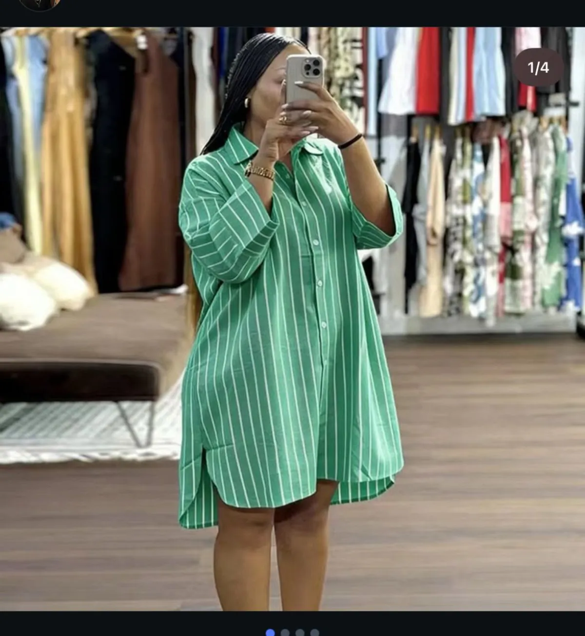 Luxury female stripe gown - Image 2