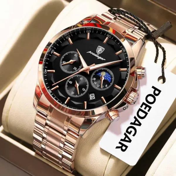 Poedagar Luxury Chronograph Wristwatch