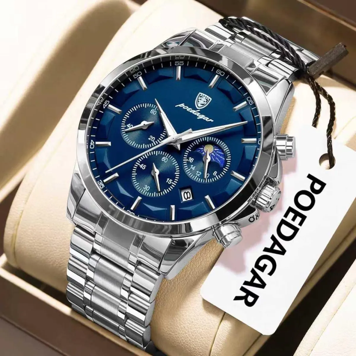 Poedagar Luxury Chronograph Wristwatch - Image 5