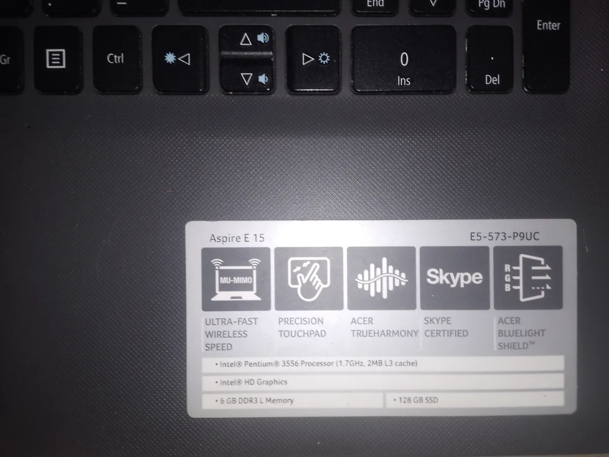 Acer aspire e15 laptop - Image 2