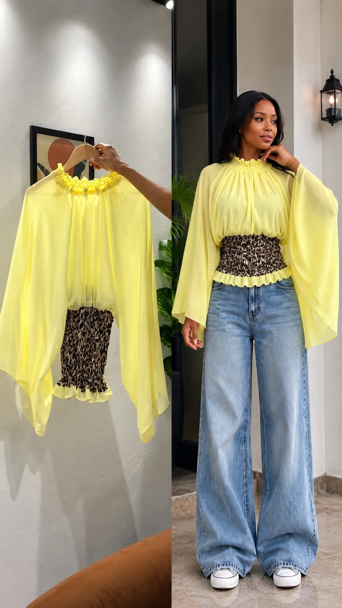 draped halter neck top - Image 3