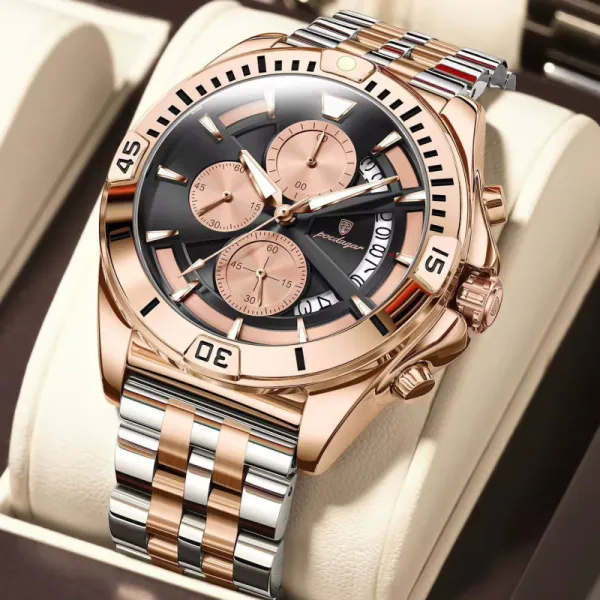 Poedagar Chronograph Wristwatch For Men