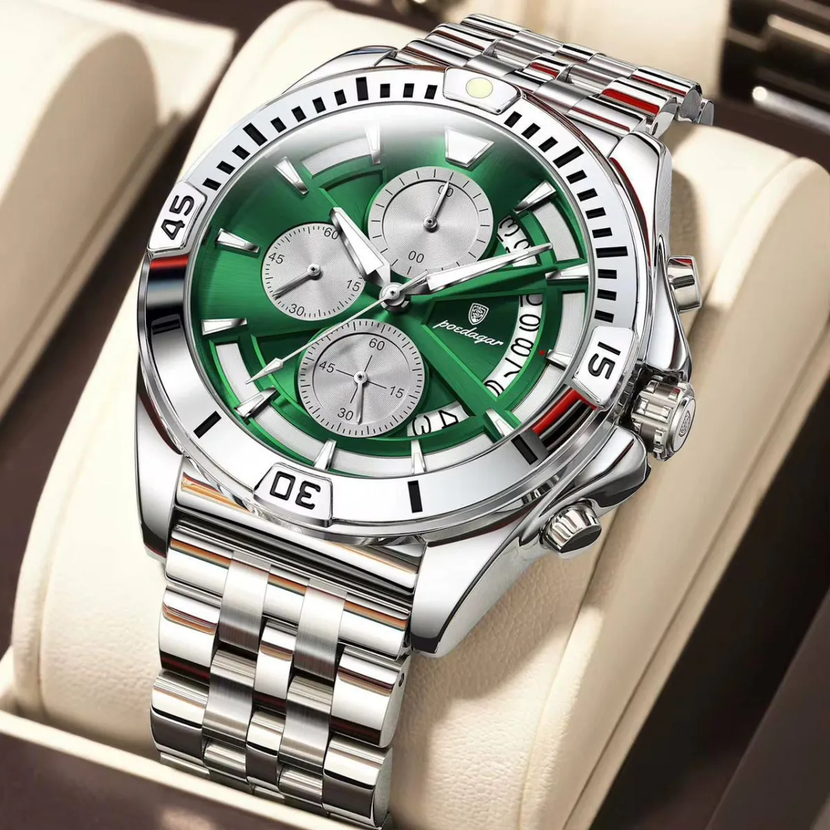 Poedagar Chronograph Wristwatch For Men - Image 2