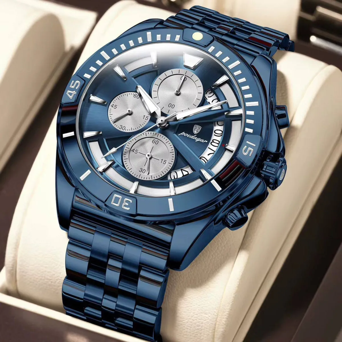 Poedagar Chronograph Wristwatch For Men - Image 5