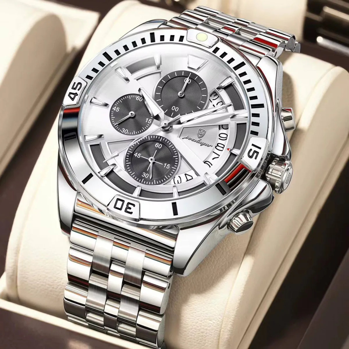 Poedagar Chronograph Wristwatch For Men - Image 7