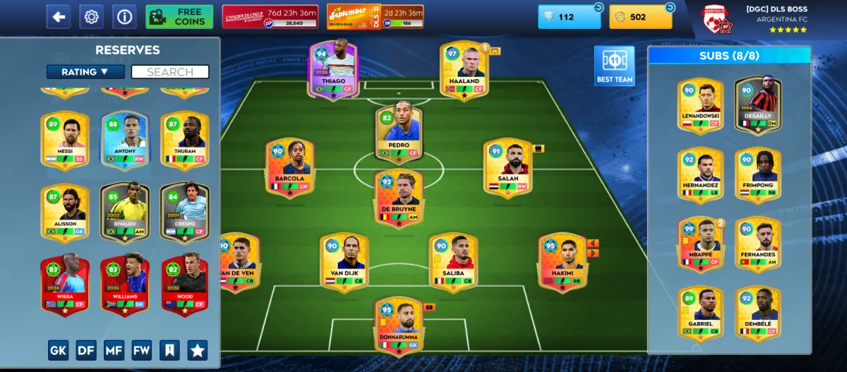 Dream League Soccer DLS Account - High OVR Coins Gems - Image 2