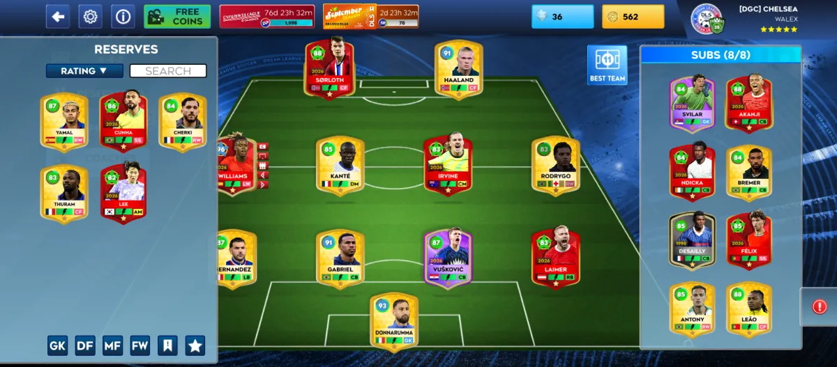 Dream League Soccer DLS Account - High OVR Coins Gems - Image 3