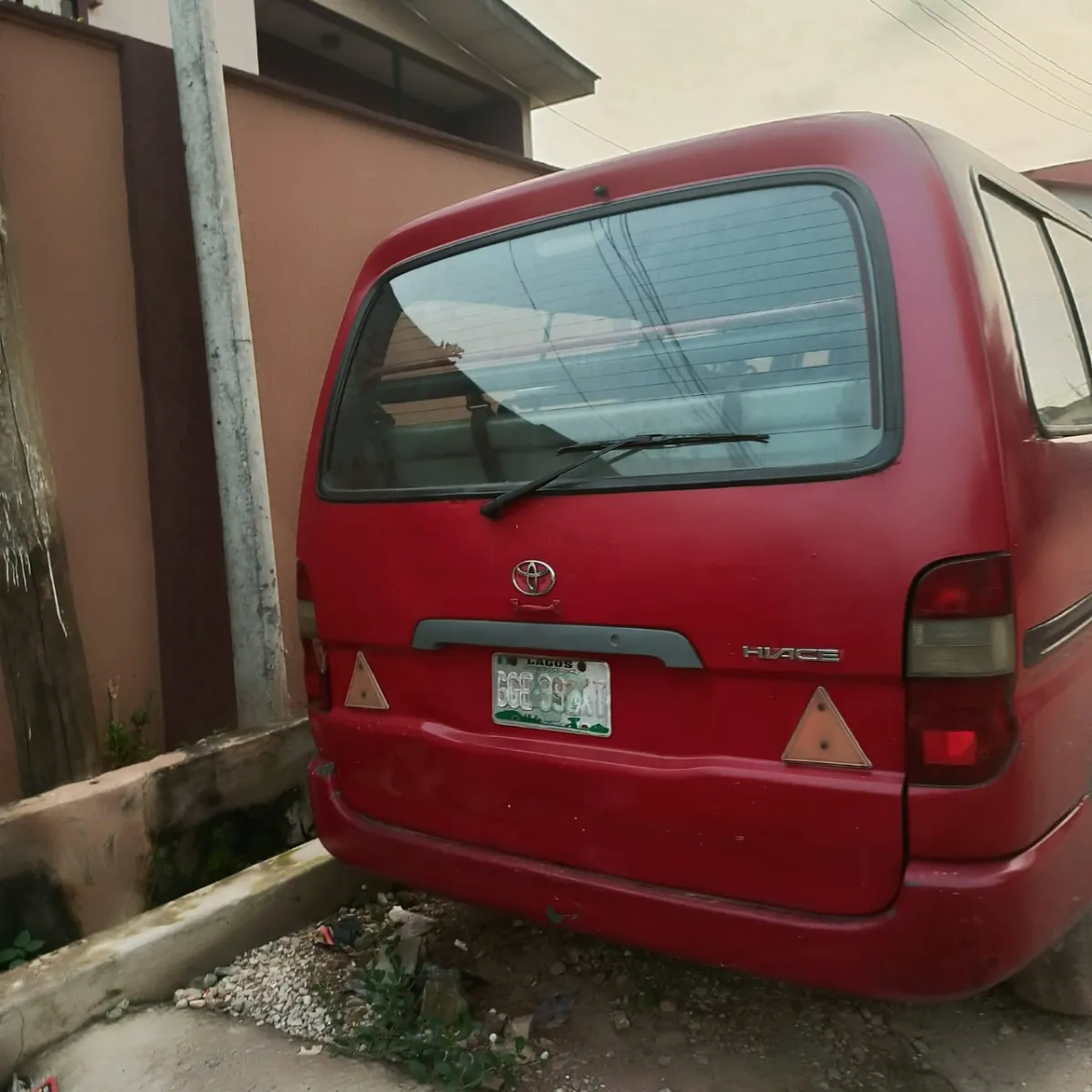 Red Toyota hiace bus - Image 5