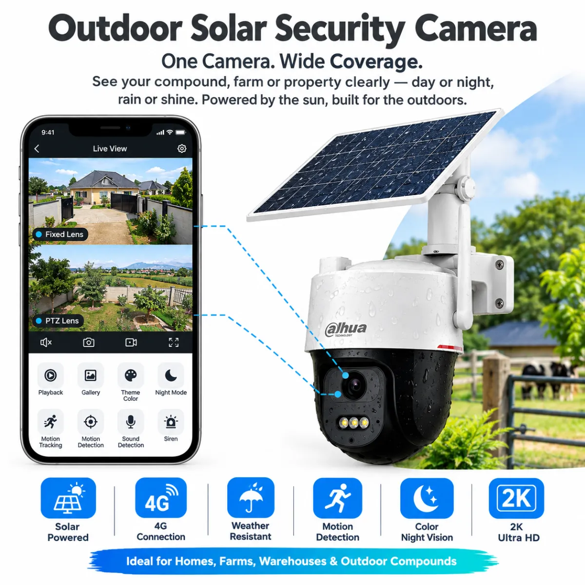 Dahua Apollo BP3EW-4G 2K 4G Solar Security Camera - Image 4