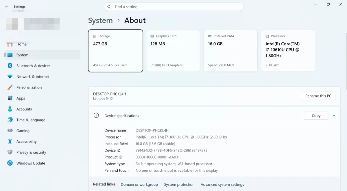 Dell Latitude 5410 Core i7 16GB RAM 512GB SSD - Image 5