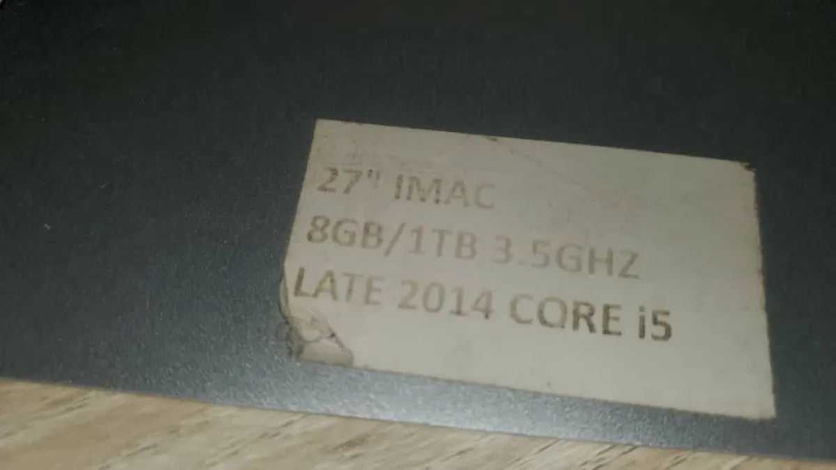 Briefly Used Late 2014 Apple iMac 1Terabytes Desktop - Image 2