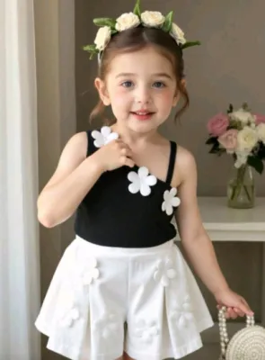 Baby Girls' Korean Fashion Summer Outfit Set