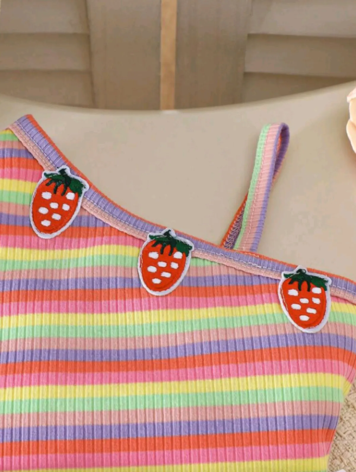 Kids 2pcs/Set Young Girls Fashion Flower And Elastic Waist Shorts Outfit - Image 9