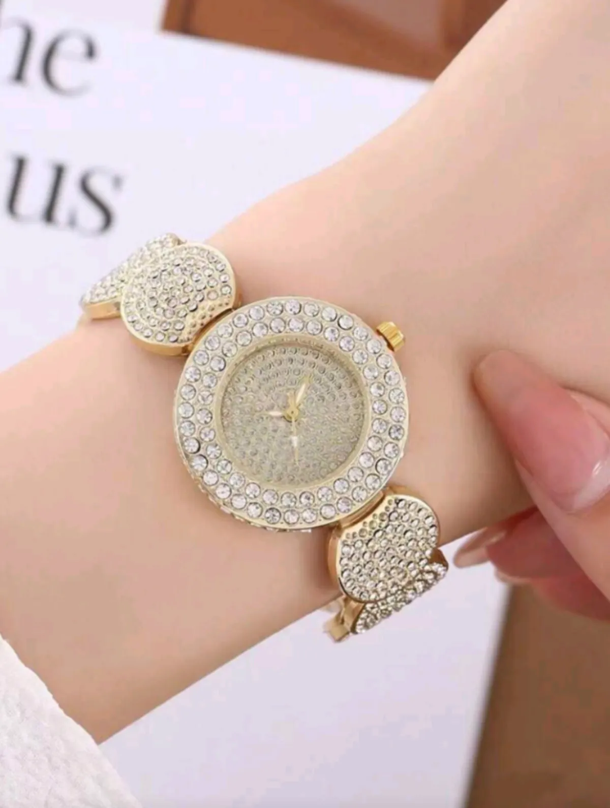 6pcs Women's Quartz Watch Jewelry Set, Includes Necklaces, Earrings, &amp; Ring - Image 2