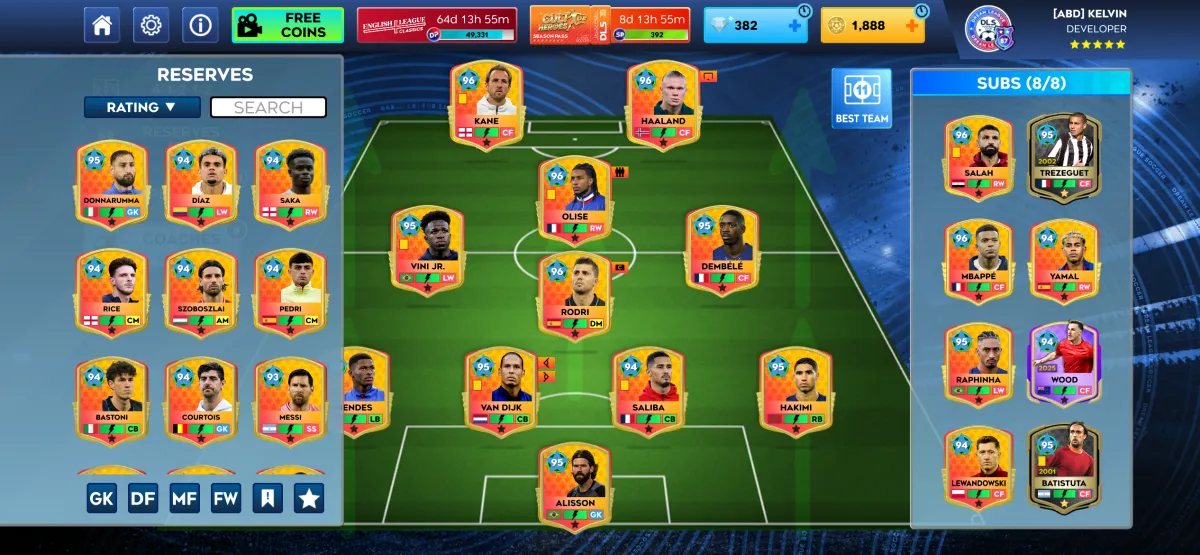 Dream League Soccer 2026 Account 95. 5 Rated 96 OVR Players - Image 2