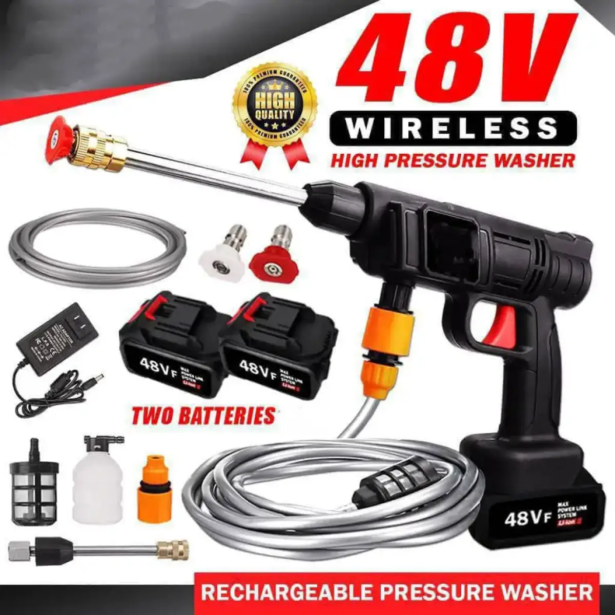 Double battery pressure washer - Image 1